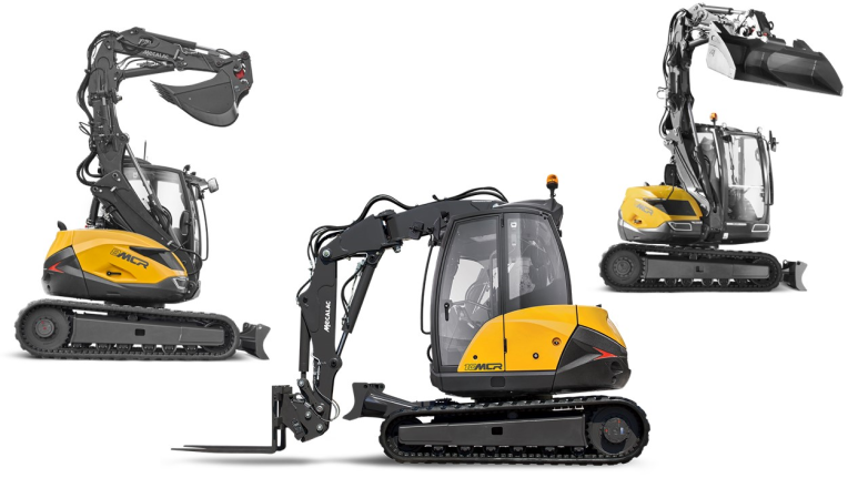 Excavatoare multifunctionale pe senile Mecalac